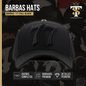Barbas Hats "77 Full black"