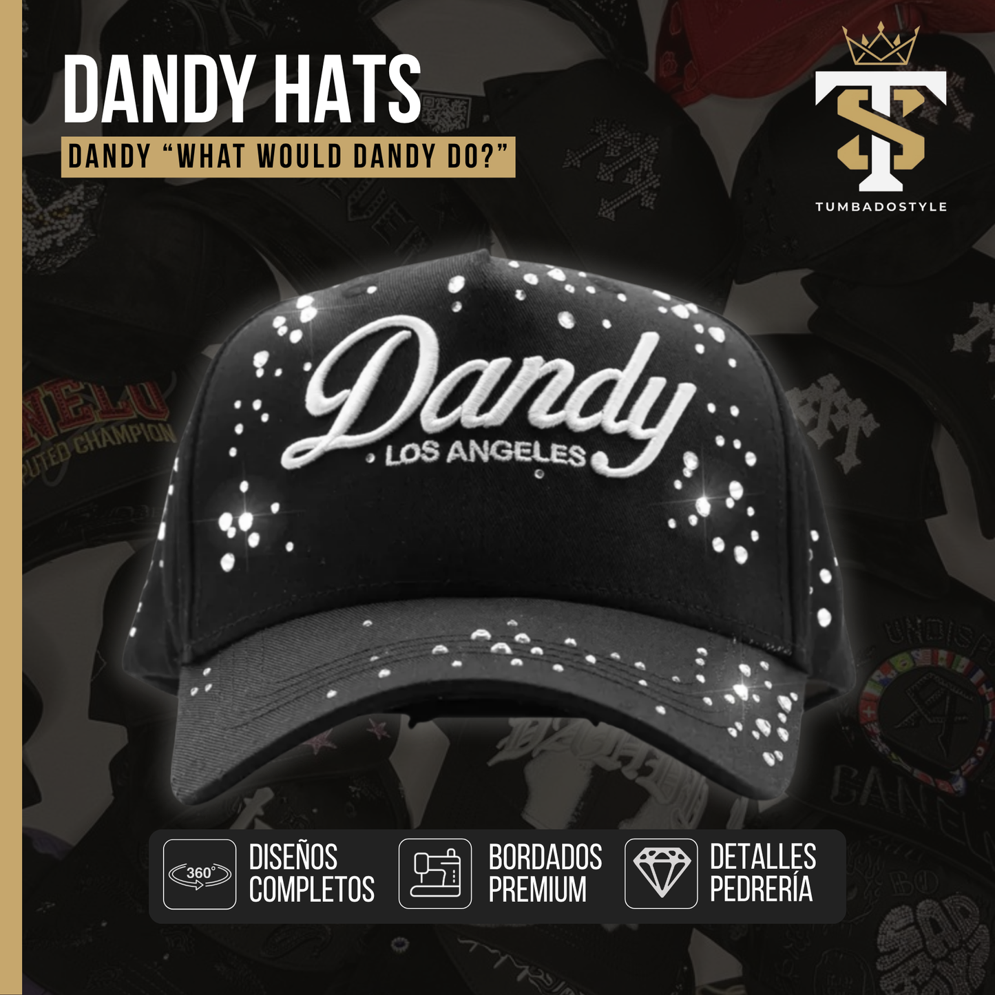 Dandy Hats "LA Crystal Black"