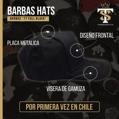Barbas Hats "77 Full black"
