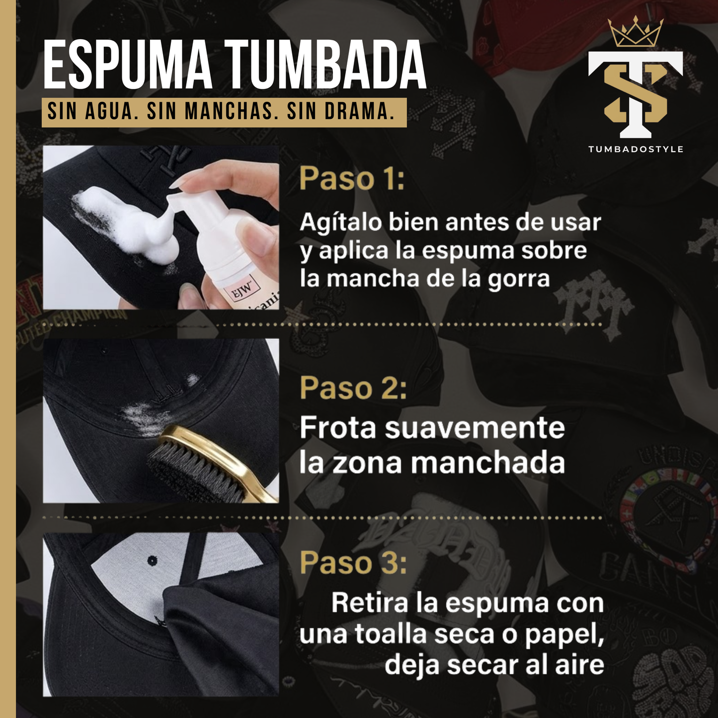 Espuma Limpia Gorras
