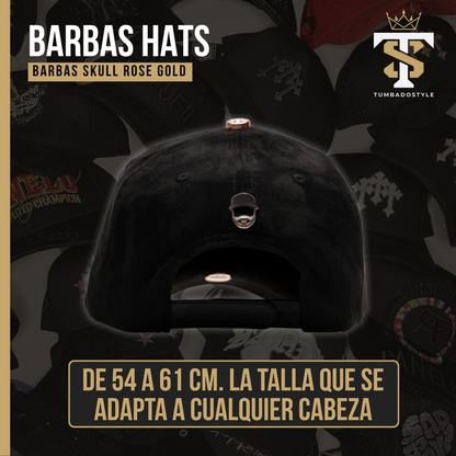 Barbas Hats "Skull Rose Gold"