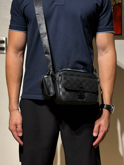 Bolso Cuadros+ Monedero Ecocuero | LV