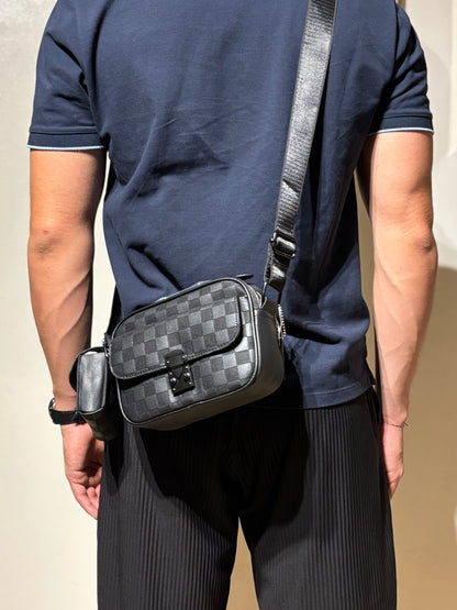 Bolso Cuadros+ Monedero Ecocuero | LV