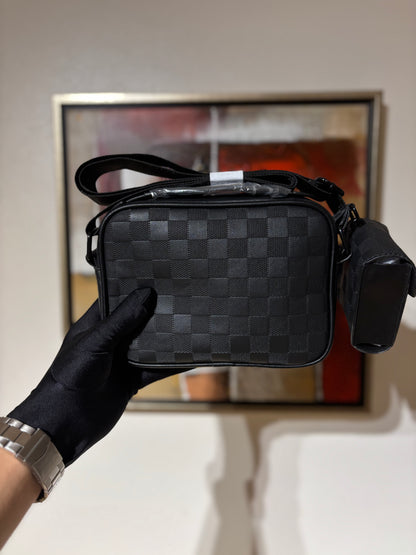 Bolso Cuadros+ Monedero Ecocuero | LV